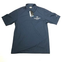 NEW Nike Golf Dri-Fit Polo Shirt Mens S Navy Blue Collared Hunter Pasteur Homes - $18.69