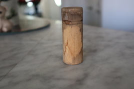 Old Lathed Wood Medicine Container 3H - $19.99