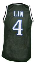 Jeremy Lin Palo Alto High School Basketball Jersey New Sewn Green Any Size image 5