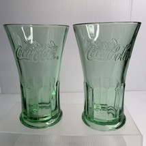 Libbey Coca Cola Footed Flare 16 Oz Glass - Green Glassware