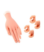 Movable Practice Hand+4 Fingers Nail Art Display Manicure Nail Hand Trai... - $12.85