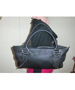 Express Design Studio Black Pebble Grain Leather Satchel Purse - $39.97