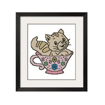 All Stitches   Cup Of Tea Cross Stitch Pattern .Pdf  158 - $2.75