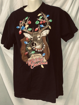 M I&#39;m Dreaming Of A Whitetail Christmas T-Shirt Buck Deer Lights Bulbs B... - $17.82