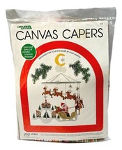 Leisure Arts Canvas Capers Santa Mobile Plastic Canvas Kit 19 inch Sealed 1983 - $29.88