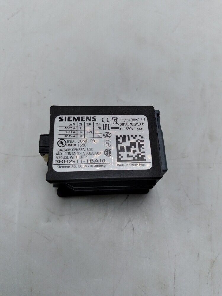 NEW  3RH2911-1BA10 Contact Block Switch - $11.50