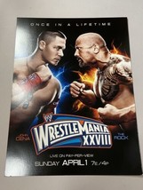 April 1 2012 John Cena The Rock WrestleMania XXVIII PPV WWE Poster 12x16... - $29.69