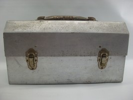 VINTAGE Aluminum Lunch Box L. MAY MFG. Sudbury Ontario Lunchbox