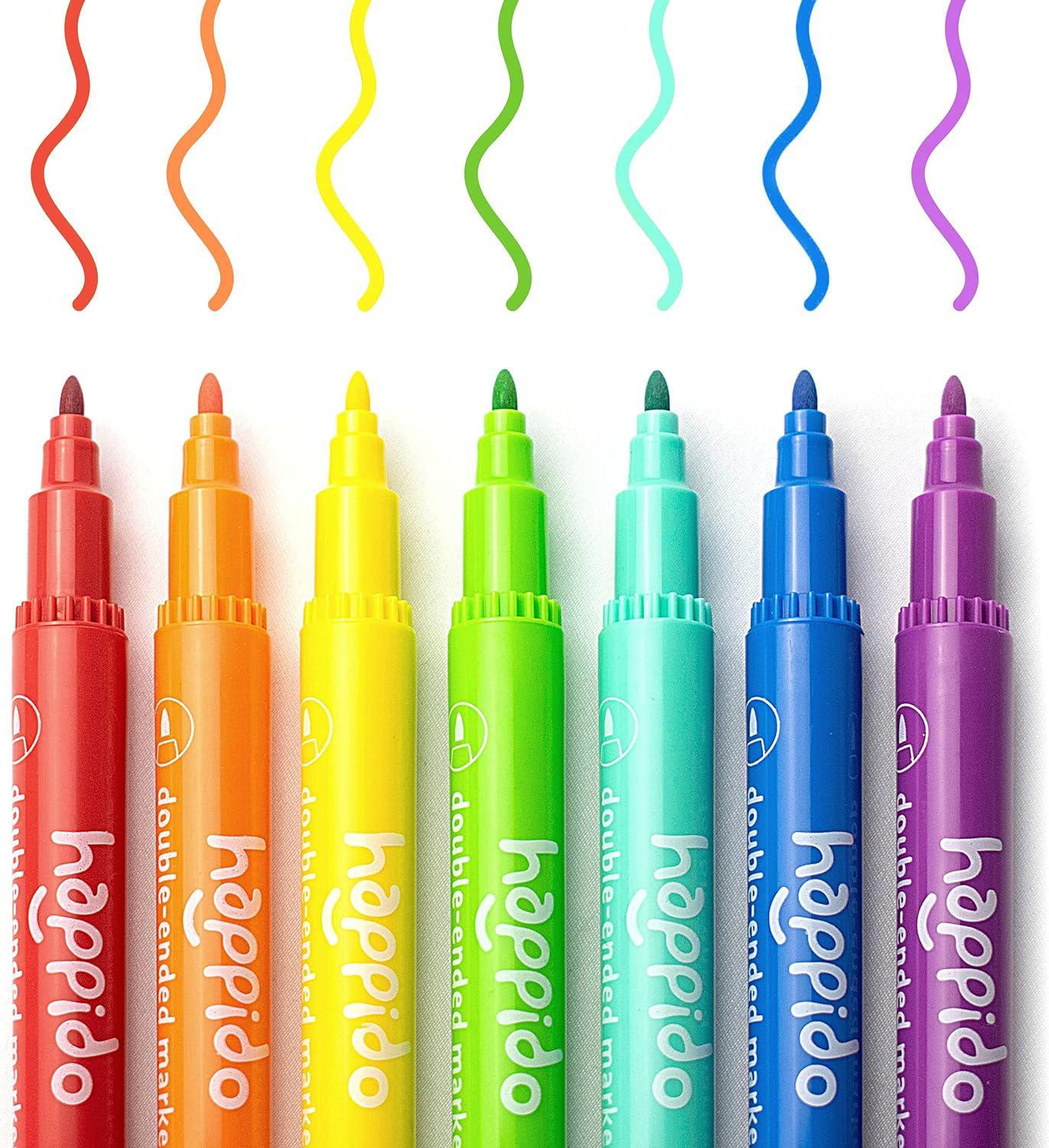 WELLOKB Dual Brush Tip Alcohol Markers Set 80 Vibrant Colors, Non-Toxic Art  S