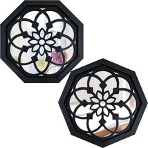 Zolapi 2-Piece Octagon Wall-Mounted Mirrors,Vintage Farmhouse Mirror, 12... - $34.99
