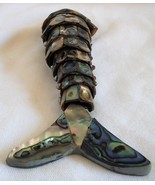 Vintage Articulated Abalone MOP Fish Bottle Opener 7&quot; New Puerto Penasco... - $120.00