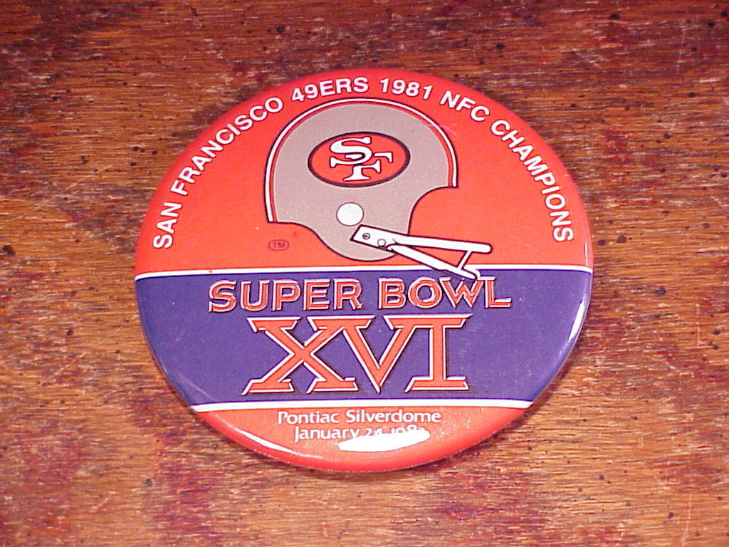 San Francisco 49ers Super Bowl XVI Champions Button/Pin