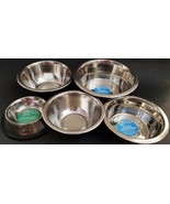 Pet Food Water Stainless Steel Bowls Cats &amp; Dogs  1 Bowl/Pk Select: Bowl... - $2.96+