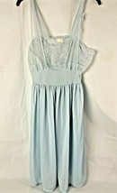 Gilead Womens Sleepwear Lingerie Vintage Lace Chiffon Baby Blue Beautiful! - $19.80