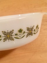  Vintage 60s Anchor Hocking 1qt casserole - Meadow Green pattern #436 image 3