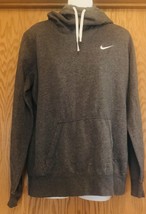Vintage Nike Logo Gray Hooded Girls Hooded Sweatshirt Hoodie Size L Pullover - $21.78