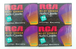 Lot Of 4 RCA Hi Fi Stereo Blank Audio Cassette RC 90 Normal Type I - $11.91
