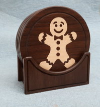 Holiday Drink Coaster Set -  The Gingerbread Man - $32.00