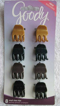 8 Goody Small 3/4" Claw Hair Clips Dark Romance Yellow Navy Blue Brown Black Jaw - $10.00