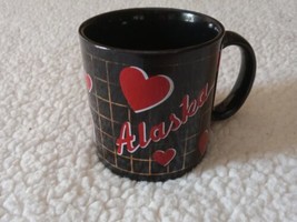 I Love Alaska Mug  Black w/White Lettering and Red - $9.50
