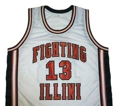 Kendall Gill Fighting Illinois College Basketball Jersey Sewn White Any Size image 1