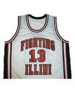 Kendall Gill Fighting Illinois College Basketball Jersey Sewn White Any ... - $34.99+
