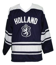 Any Name Number Team Holland Hockey Jersey New Navy Blue Any Size image 1