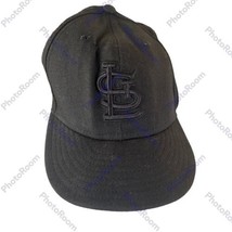 New Era St. Louis Cardinals All Black Fitted 6 5/8 Hat Cap - $9.77