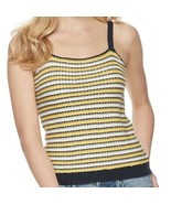 IT&#39;S OUR TIME Women&#39;s Knit Tank Top - Yellow Striped Large M/L - $34.95