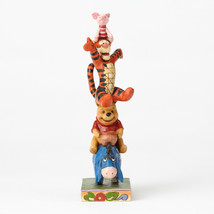 Jim Shore Winnie The Pooh Figurine With Eeyore Tigger & Piglet Disney Stacked 