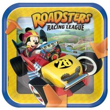 Mickey Mouse Roadster 8 Ct 9" Dinner Lunch Plates Square - $5.93