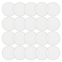 20x Clear Acrylic Round Disc Flat Ornament Blanks for DIY Crafts 1.5