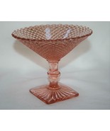 Anchor Hocking Vintage Miss America Pink Diamond Compote  #2496 - $32.00