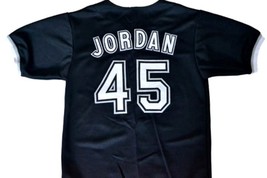 Michael Jordan Birmingham Barons Button Down Baseball Jersey Black Any Size image 5