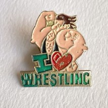 1986 I Love Wrestling Lapel or Hat Pin Sports American Gag Bag - $11.95