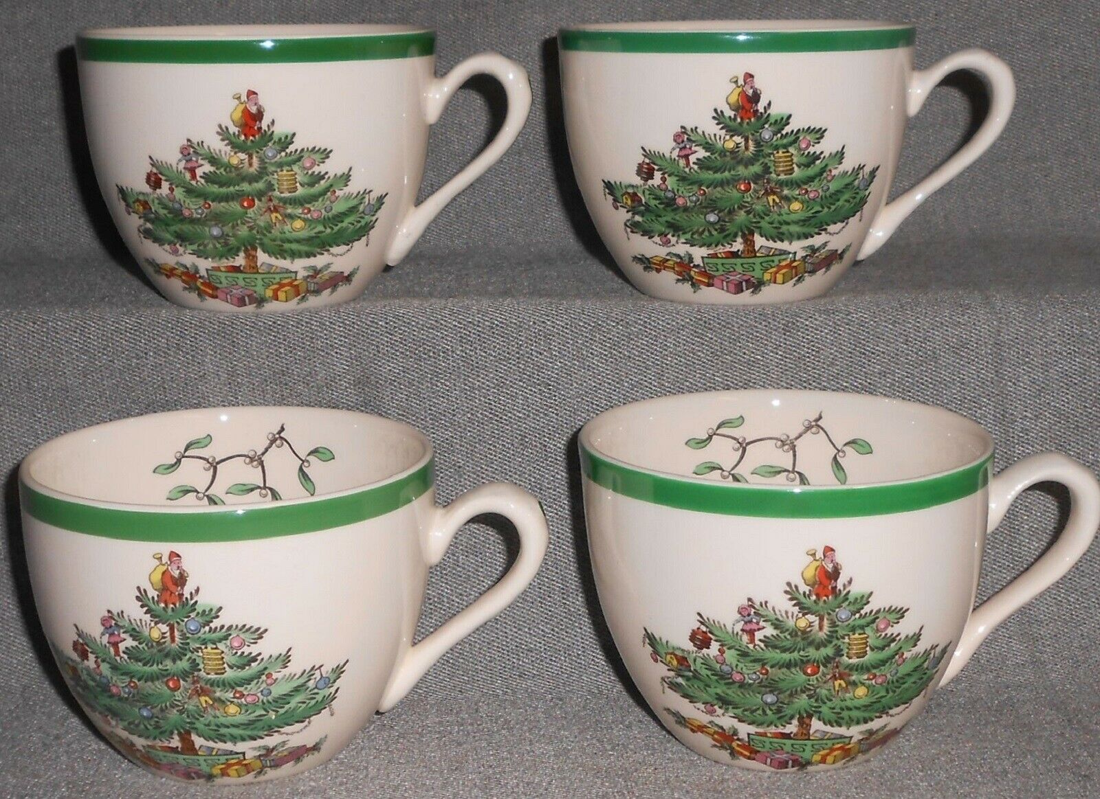 Christmas Coffee Mugs - Spode Christmas Tree Set of 4 Mugs