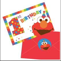 Elmo Turns One Birthday Invitations Save The Date Party Supplies 8 Per Package - $5.95