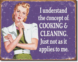 Cooking and Cleaning Concept Does Not Apply to Me Food and Beverage Meta... - $20.95
