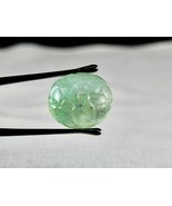NATURAL UNTREATED COLOMBIAN EMERALD CARVED OVAL 27.81 CTS GEMSTONE RING ... - $969.00