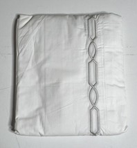 Restoration Hardware Italian Fretwork Bed Skirt Cotton King Ash NEW $369 - $69.99