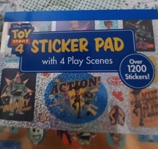 New Toy Story 4 Over 1200 stickers! Stickers Pad with 4 Play Scenes Disney Pixar - $14.01