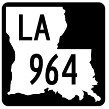 Louisiana State Highway 964 Sticker Decal R6227 Highway Route Sign - $1.45+