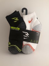Boys NIKE Dri-Fit Quarter Socks! Sock Size 7-9 Shoe Size 3Y-5Y 6 Pairs - $17.81