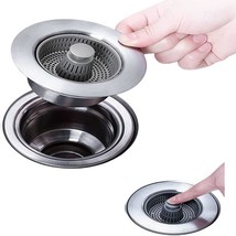 2X Food Waste Stopper Spin Lock Sink Drain Strainer 3.1 Inch Dia