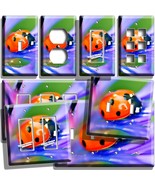 RED LADYBUG ON A WILD FLOWER LIGHT SWITCH OUTLET WALL PLATES ROOM HOME A... - $5.99