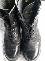 Dr Martens Boots Size 8 Black Steel Toe Express Shipping See Pictures - $68.50