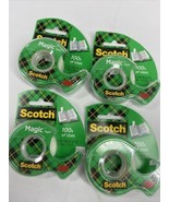 (4) Scotch Magic Tape 1/2 Inch X 800” 3M Original Tape Dispenser BUY MOR... - $6.92