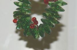 Ganz Crystal Expressions ACRYX165 Holiday Wreath Ornament Red Green Set of 6 image 3