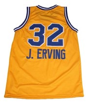 J. Erving Custom Roosevelt High School Basketball Jersey Sewn Yellow Any Size image 2