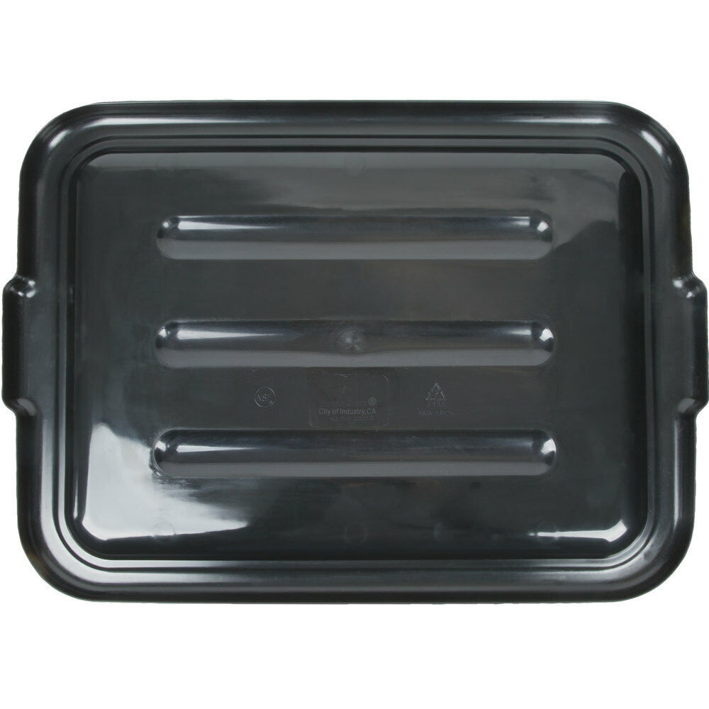 Choice Black Polyethylene Plastic Bus Tub Lid - 20 x 15